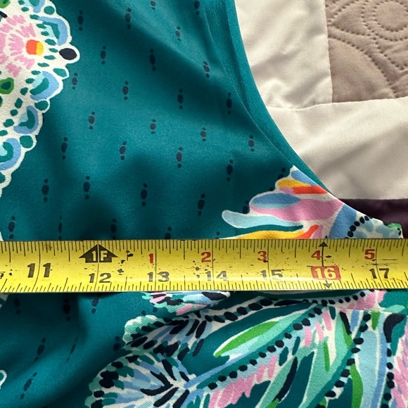 NWT LILLY PULITZER BRANDI SHIFT DRESS SIZE 4 VALENCIA TEAL RAIN FOREST ENGINEERE - Picture 10 of 16